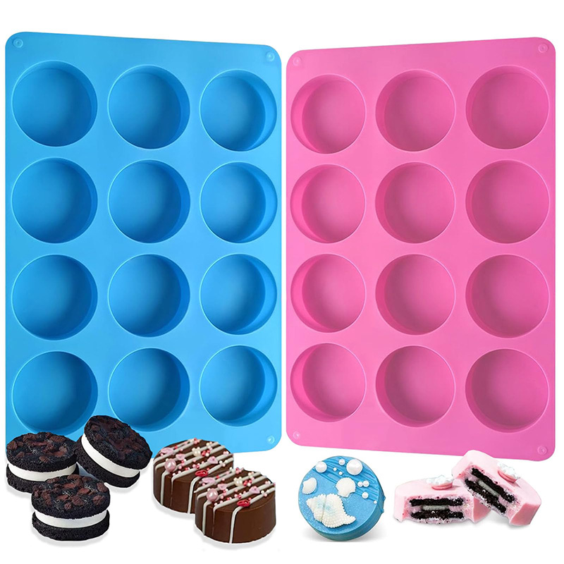 Soap Mold Silicone Loaf - 둥근 실리콘 몰드 12구 원통형 초콜릿