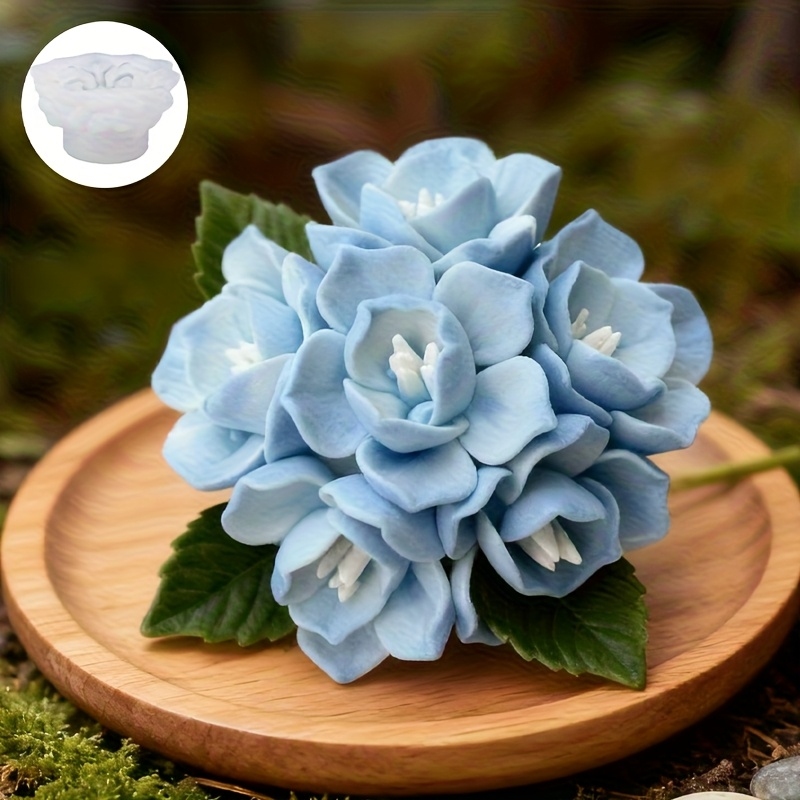 Soap Making Activity - 1개의 수국 양초 실리콘 몰드, 양초,