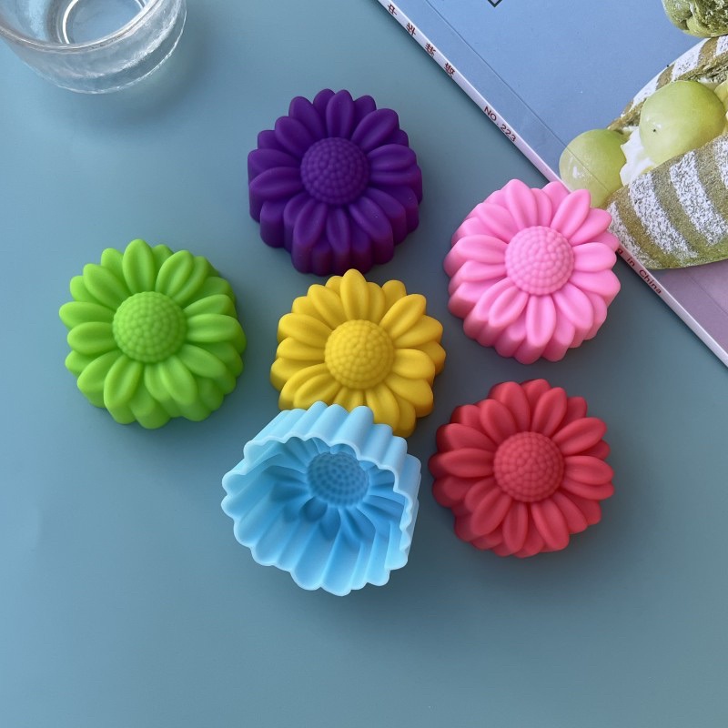 Soap Mold Silicone Loaf - 6종 세트 논스틱 꽃무늬 실리콘 몰드