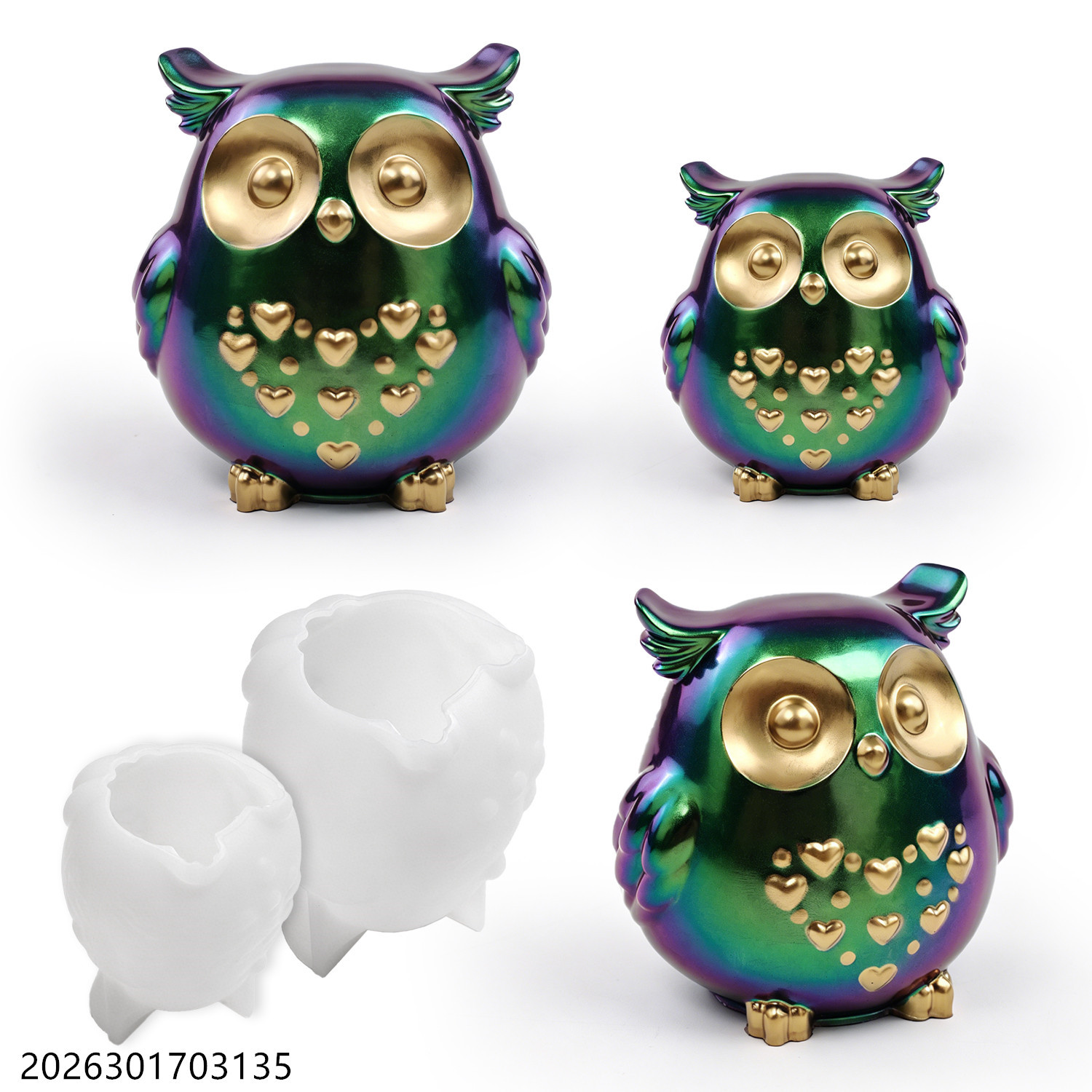 Soap Making Activity - 올빼미 실리콘 몰드 3D 새 모양