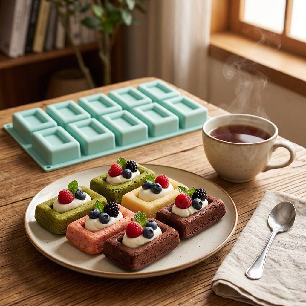 논스틱 10홀 직사각형 실리콘 베이킹 몰드 유연한 테두 - Soap Making Activity 리뷰 및 가격