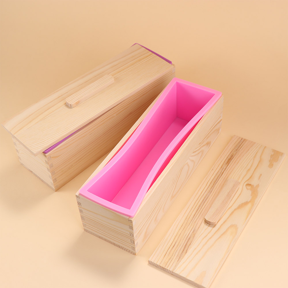 수제용 1200ml 실리콘 비누 몰드, 나무 상자와 뚜 - Soap Mold Silicone Loaf 리뷰 및 가격