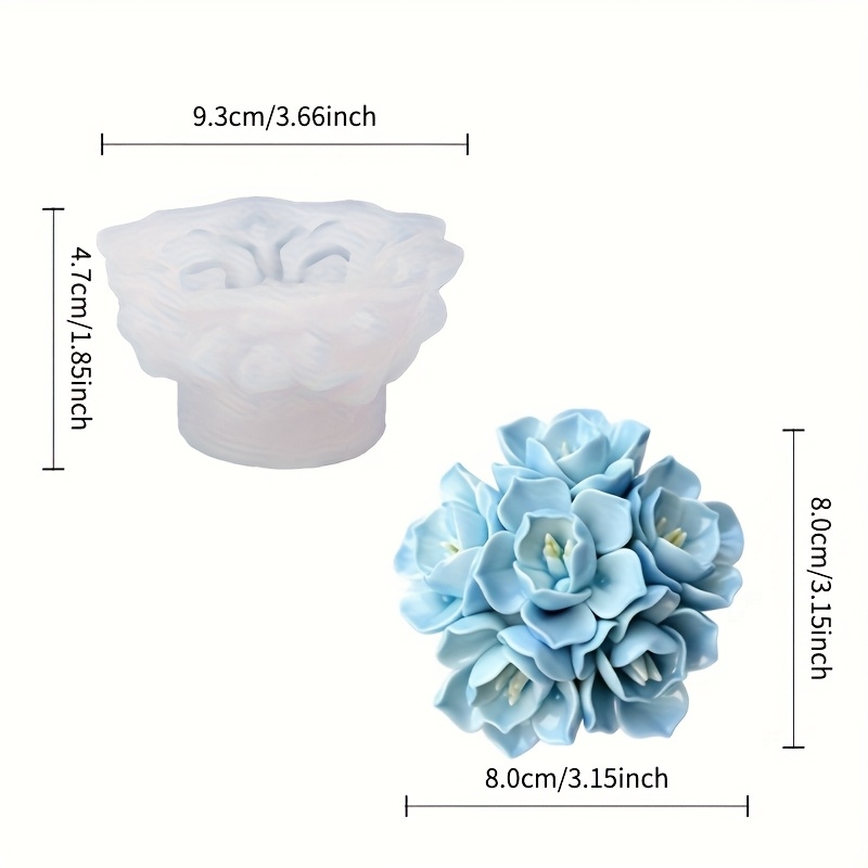 1개의 수국 양초 실리콘 몰드, 양초, 비누, 레진 공 - Soap Making Activity 리뷰 및 가격