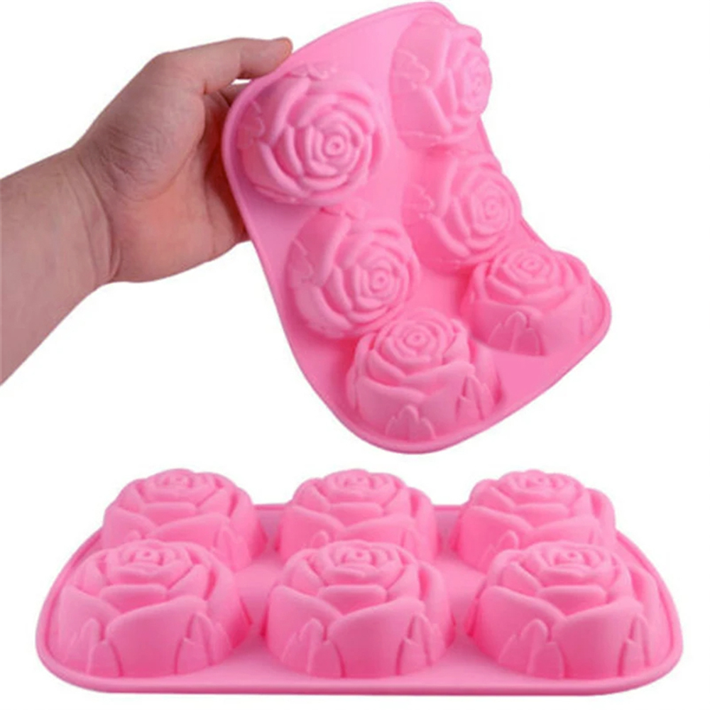 6구 꽃 모양 장미 수제 비누 양초 몰드 실리콘 케이크 - Soap Mold Silicone Loaf 리뷰 및 가격