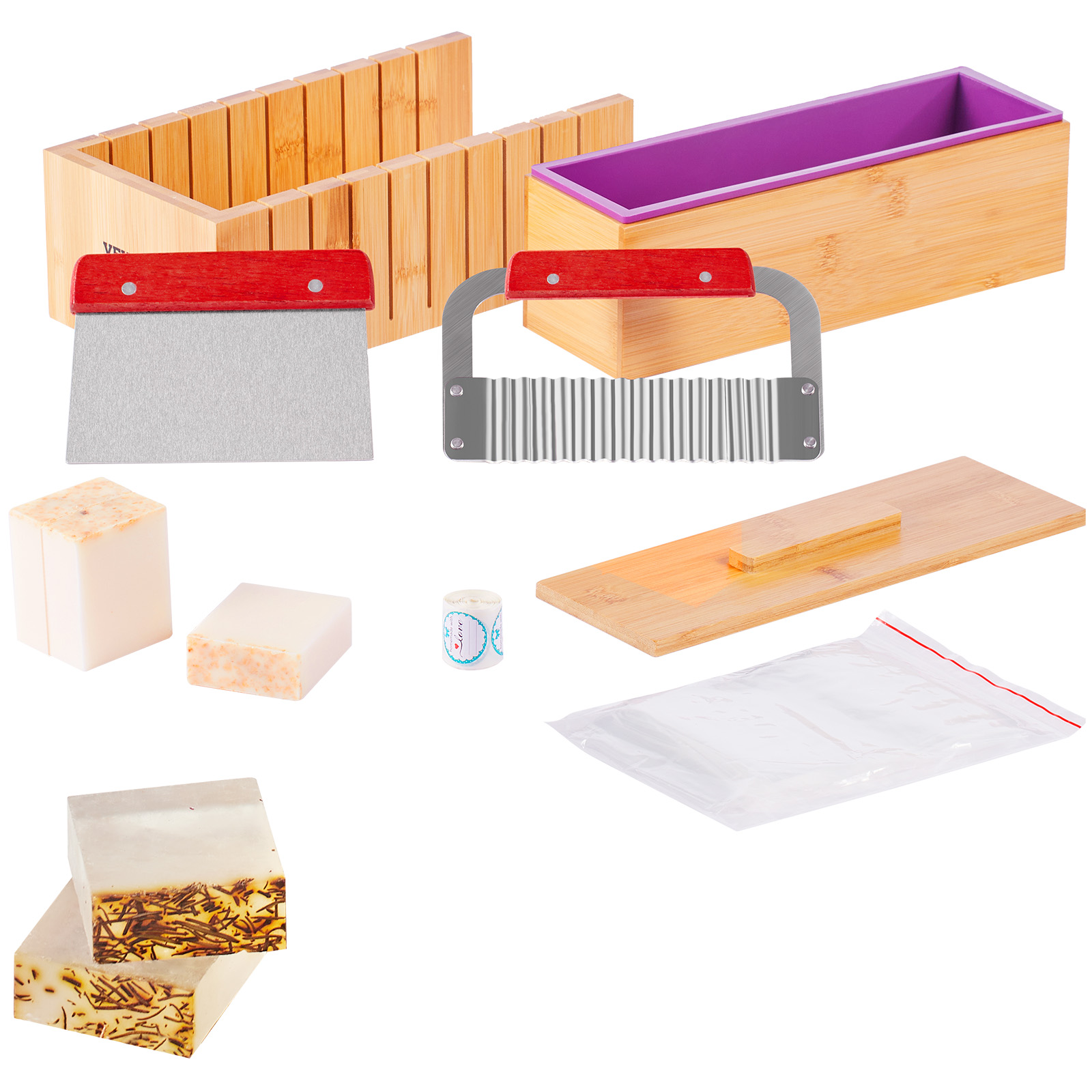VEVOR 비누 제조 키트 대나무 절단 상자 및 실리콘 - Soap Making Activity 리뷰 및 가격