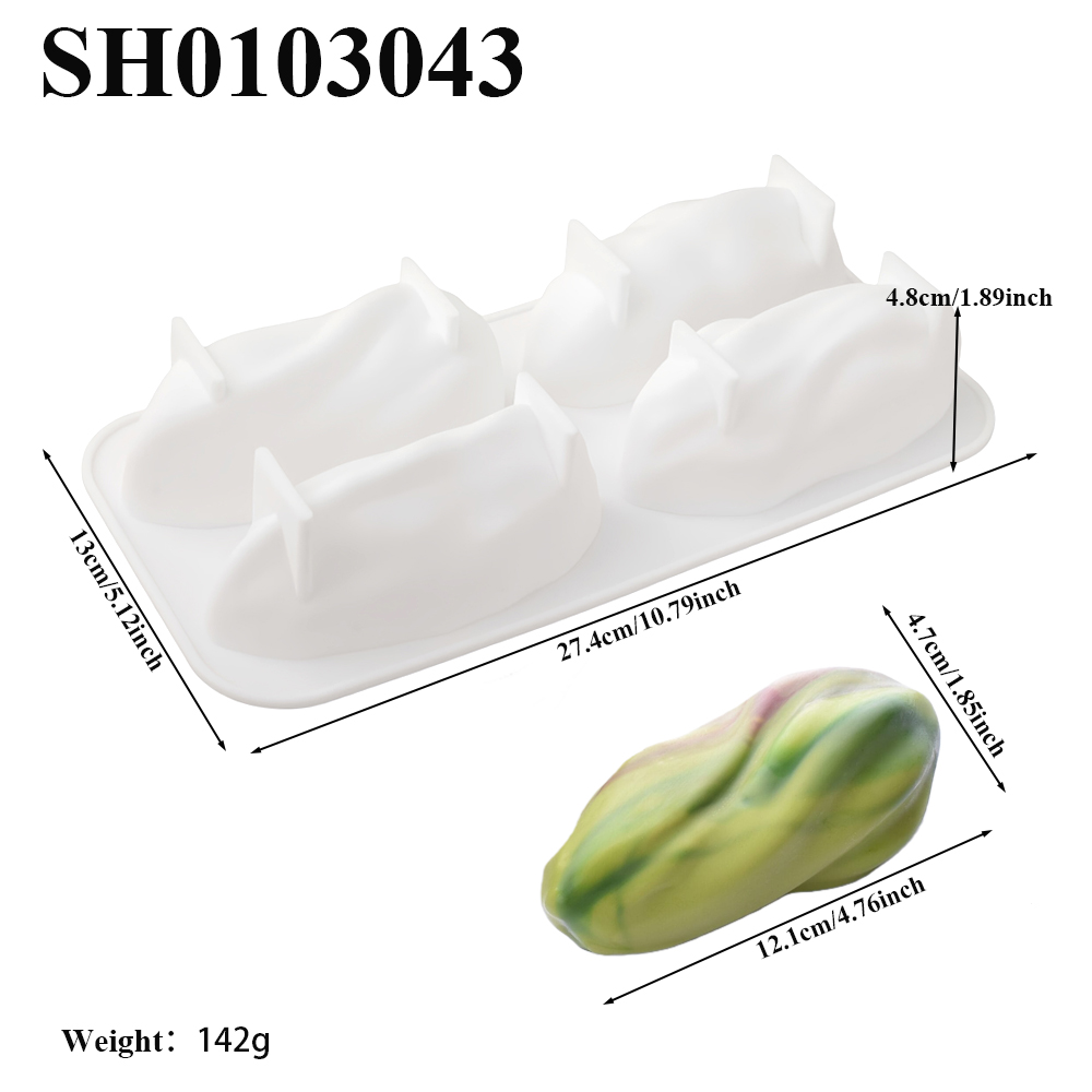 4칸 또는 9칸 피스타치오 디자인 실리콘 베이킹 몰드, - Soap Mold Silicone Loaf 리뷰 및 가격