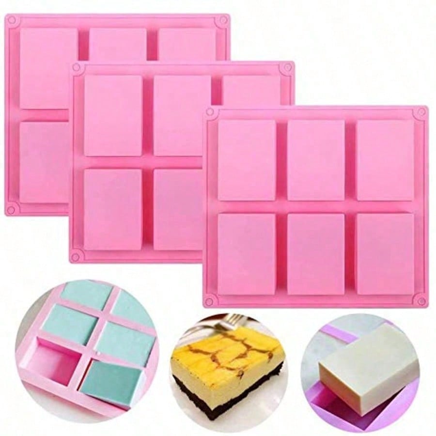 1-2팩 6구 DIY 실리콘 몰드, 핸드메이드 비누,  - Soap Mold Silicone Loaf 리뷰 및 가격