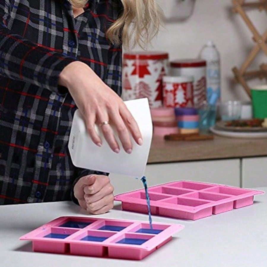 1-2팩 6구 DIY 실리콘 몰드, 핸드메이드 비누,  - Soap Mold Silicone Loaf 리뷰 및 가격