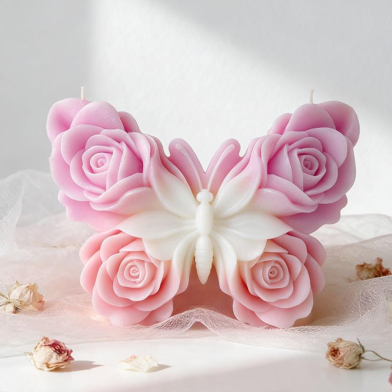 DIY 장미 나비 모양 실리콘 몰드 수제 아로마 캔들  - Soap Making Activity 리뷰 및 가격