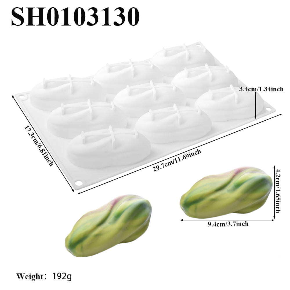 피스타치오 디자인 1구, 4구, 9구 실리콘 초콜릿 몰 - Soap Mold Silicone Loaf 리뷰 및 가격